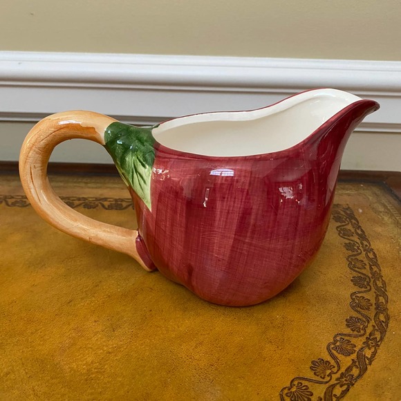 Handpainted Apple 16 ounce Pitcher - Picture 2 of 4